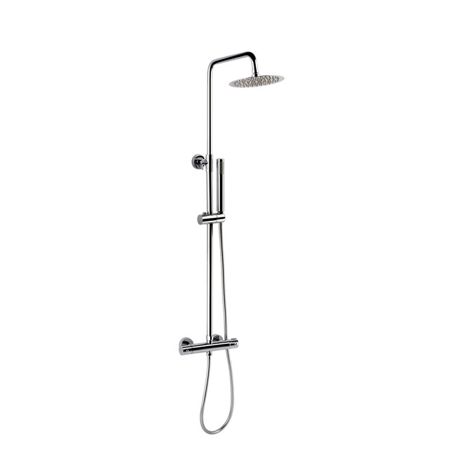 Round Telescopic shower set with SS304 pipe， Round thin ABS 20CM shower ...